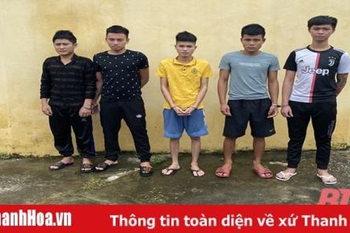 Công an huyện Quảng Xương bắt tạm giam 5 đối tượng gây rối TTCC