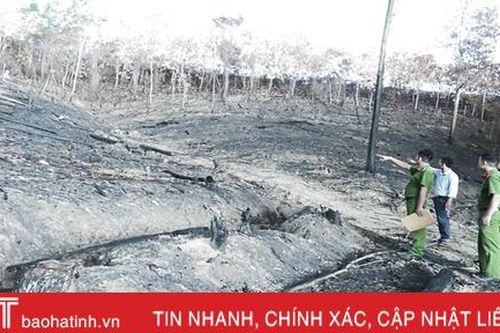 Phạt người đàn ông gây cháy 620 m² rừng cao su ở Hà Tĩnh 5,1 triệu đồng