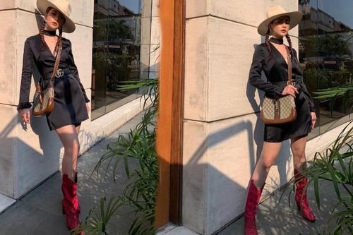 Chi Pu sành điệu với boots đỏ, hóa thành nữ cao bồi miền viễn Tây xinh đẹp