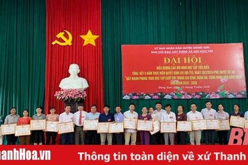 Đông Sơn biểu dương mô hình học tập tiêu biểu giai đoạn 2016 - 2020
