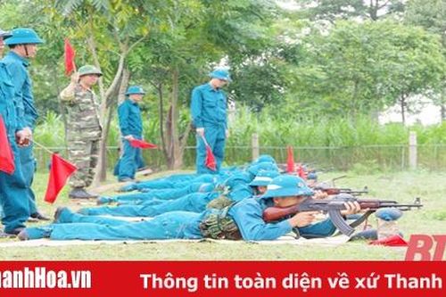Ban Chỉ huy quân sự huyện Nga Sơn kiểm tra bắn đạn thật