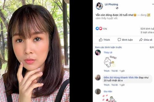 Mẹ 2 con Lê Phương trẻ trung với kiểu tóc mới