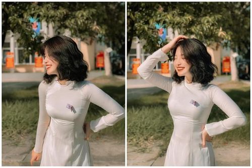 Tóc ngắn cá tính diện áo dài trắng, nữ sinh 10X 'đoạt hồn' dân tình