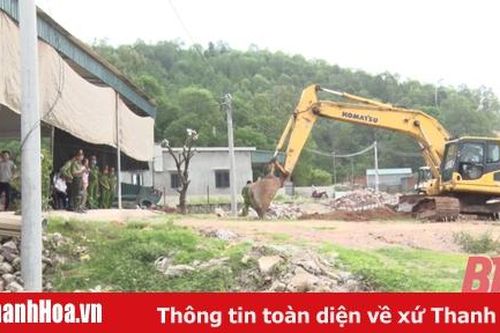 Thị xã Nghi Sơn cưỡng chế thu hồi đất dự án đường từ Quốc lộ 1A đến đầu đường Đông Tây 4