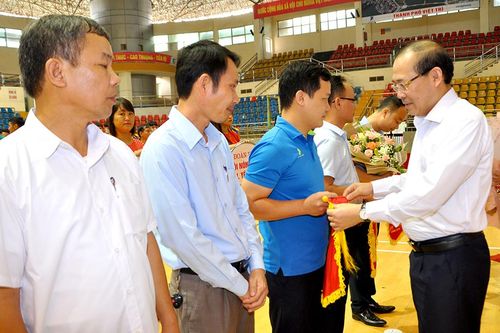 Khai mạc giải bóng chuyền nam nông dân tỉnh Phú Thọ năm 2020