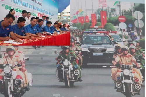 Thanh niên Bình Dương với khẩu hiệu 'Đã uống rượu, bia thì không lái xe'