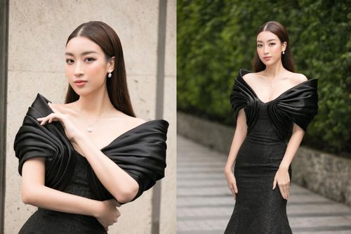 Hoa hậu Đỗ Mỹ Linh diện sắc đen kinh điển, đẹp lộng lẫy như nàng thơ
