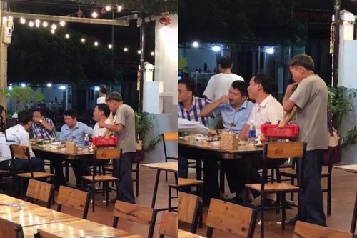 Cay khóe mắt khoảnh khắc cụ ông bán hàng rong ái ngại bốc đồ ăn giữa không gian đông khách khứa