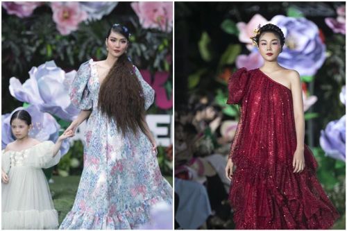 Thanh Hằng, Lan Khuê, Phạm Quỳnh Anh đọ trình catwalk cùng dàn mẫu nhí