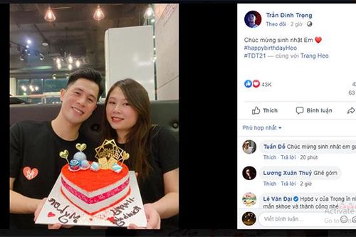 Đình Trọng lãng mạn bên người yêu lâu năm trong ngày sinh nhật