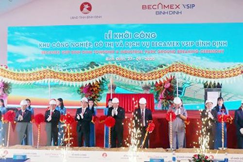 Phó Thủ tướng Thường trực Trương Hòa Bình dự lễ khởi công Khu công nghiệp, đô thị và dịch vụ Becamex VSIP Bình Định