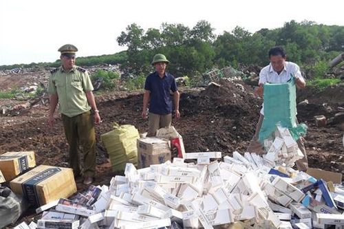 Tiêu hủy 253.310 bao thuốc lá nhập lậu