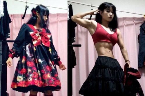 Nàng Lolita Nhật Bản khoe thân hình cơ bắp