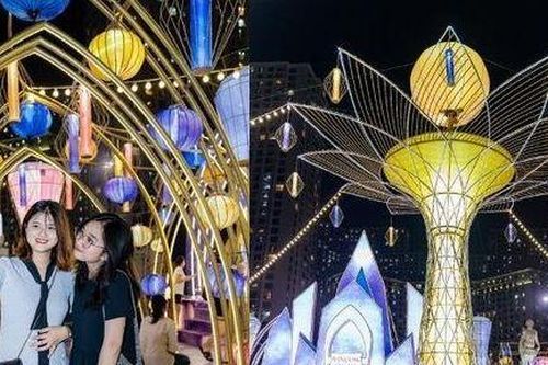 Cây đèn lồng hoa đăng lập kỷ lục Việt Nam về độ... khổng lồ