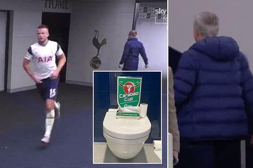 Hài hước Eric Dier bỏ dở trận đấu đi vệ sinh, Mourinho lao theo