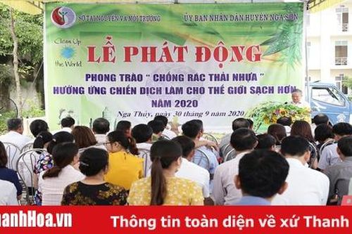 Phát động phong trào 'chống rác thải nhựa' và triển khai mô hình điểm đổi rác thải nhựa lấy đồ dùng