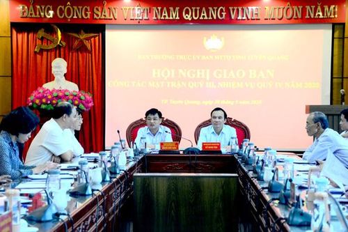 Giao ban công tác mặt trận quý III