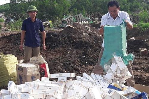 Tiêu hủy số lượng lớn hàng lậu