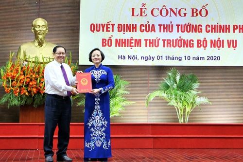 Bà Phạm Thị Thanh Trà nhậm chức Thứ trưởng Bộ Nội vụ