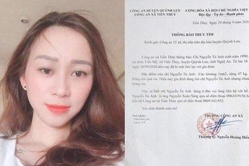 Nghệ An: Cô giáo trẻ mất tích bí ẩn