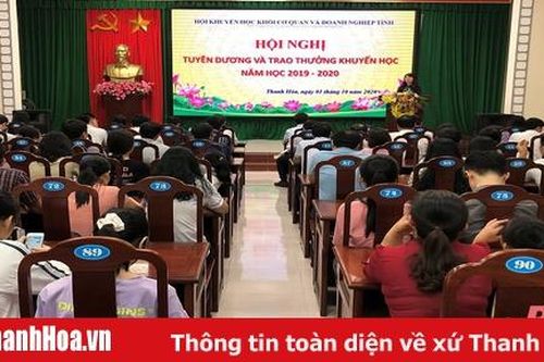 Hội Khuyến học Khối cơ quan và doanh nghiệp tỉnh Thanh Hóa trao thưởng khuyến học