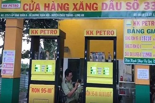 Long An: Xử phạt cơ sở kinh doanh xăng dầu bị tước giấy phép vẫn bán hàng