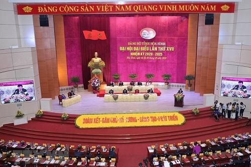 Khai mạc Đại hội đại biểu Đảng bộ tỉnh Hòa Bình lần thứ XVII