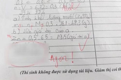 Nam sinh cả gan thách đố giáo viên trong bài kiểm tra, mà hồi đáp của giáo viên với duy nhất chữ 'ngon' khiến CĐM cười ngất
