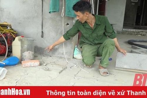 Sạt lở bờ sông Bưởi đoạn qua xã Thạch Định