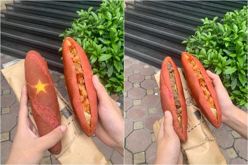 Món bánh mì Tổ quốc có hình ngôi sao vàng 'sốt xình xịch'