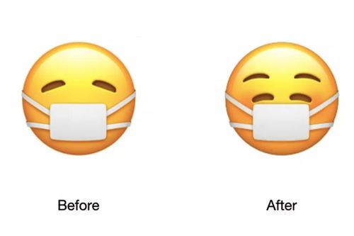 Emoji đeo khẩu trang của Apple vừa có một thay đổi thú vị