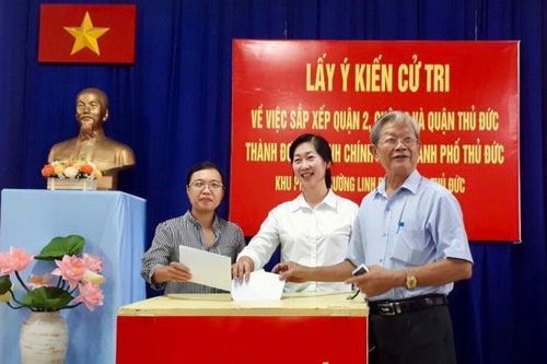 Hơn 80% cử tri Thủ Đức, Quận 2, Quận 9 đồng ý sáp nhập, lập TP Thủ Đức