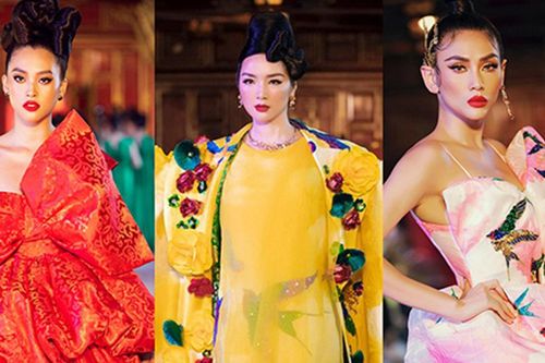 Hoa hậu Giáng My làm vedette show diễn thời trang tại Đại Nội Huế