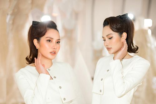 Diệu Linh đi đầu hot trend cài nơ lên tóc hóa nàng thơ mùa thu