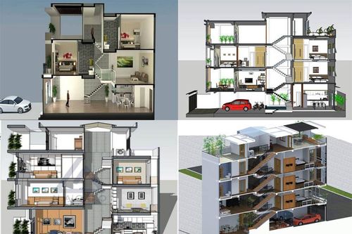 Mở rộng không gian sống với mẫu nhà lệch tầng