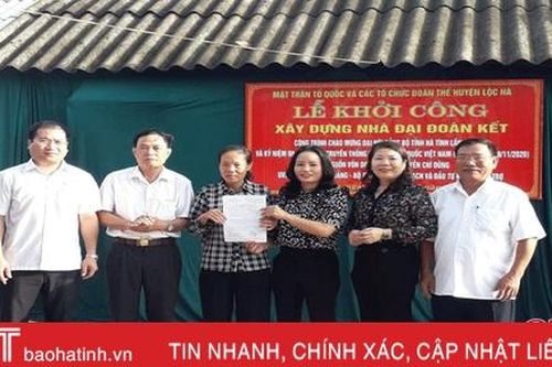 Xây dựng 50 ngôi nhà đại đoàn kết cho người nghèo Lộc Hà