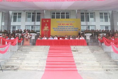 Công an Hưng Yên ra quân bảo đảm ANTT phục vụ Đại hội Đảng các cấp