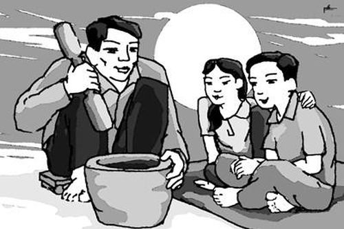 Rộn tiếng giã cốm dưới đêm trăng