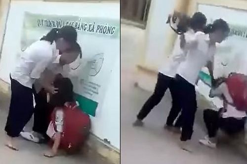 Cảnh cáo nhóm nữ sinh đánh hội đồng bạn học trước cổng trường