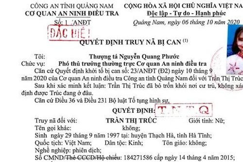 Truy nã đối tượng đưa người Trung Quốc vào Việt Nam