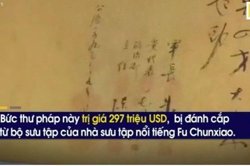 Bức thư pháp 300 triệu USD của ông Mao Trạch Đông bị cắt làm đôi