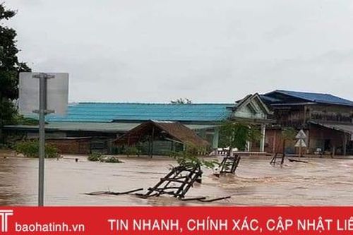 Mưa lớn gây lũ lụt tại các tỉnh Trung Lào, tiếp giáp biên giới Việt Nam