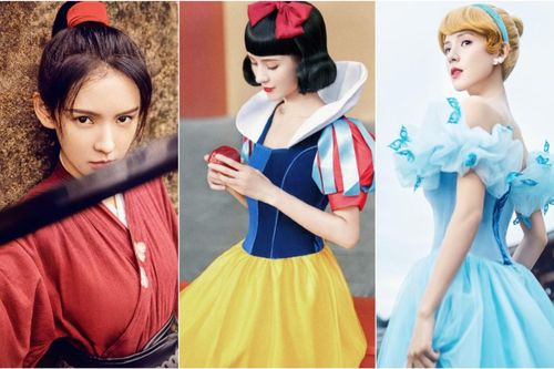 Dân mạng ra sức khen ngợi Trương Dư Hi với nhiều phiên bản công chúa Disney 'chạy trốn' đến Hoành Điếm