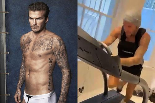 David Beckham tập chạy với áo tạ thể lực