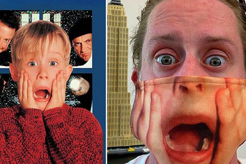 Macaulay Culkin tái hiện khoảnh khắc nổi tiếng trong phim 'Ở nhà một mình'
