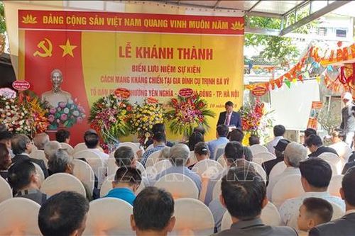 Khánh thành biển lưu niệm sự kiện cách mạng kháng chiến