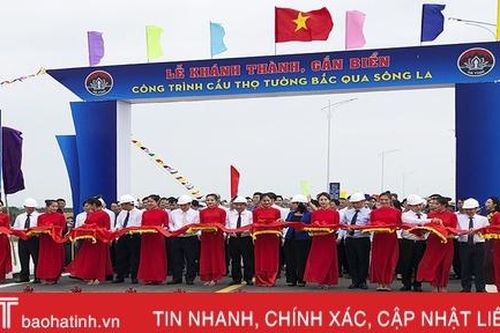 Khánh thành cầu Thọ Tường chào mừng Đại hội Đảng bộ tỉnh Hà Tĩnh