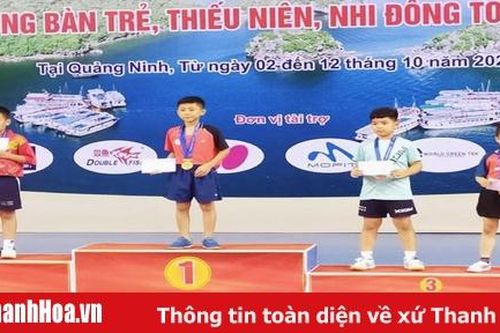 Giành thêm 2 HCV, Thanh Hóa có cú 'nhảy vọt' tại giải bóng bàn trẻ, thiếu niên, nhi đồng toàn quốc