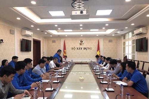 Ban Thường vụ Đoàn Khối các cơ quan Trung ương làm việc với Đoàn Thanh niên Bộ Xây dựng