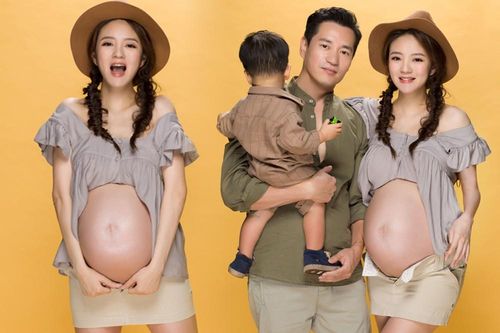 Sốt xình xịch với bộ ảnh nàng 'Triệu Mẫn' An Dĩ Hiên bụng bầu vượt mặt ở tuổi 40
